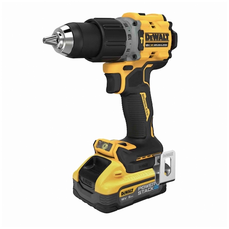 Compact 2-Speed XR 18V BRUSHLESS Impact Drill Driver - Metal Chuck in TSTACK CASE and ACCESSORIES - DeWALT - DCD805H2T-QW