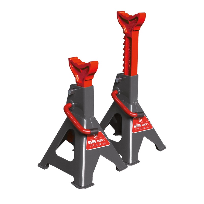 Ratchet stands - 1950 C - Pair of studs - for cars, caravans, vans, UTV/ATV lifting tools - Usag