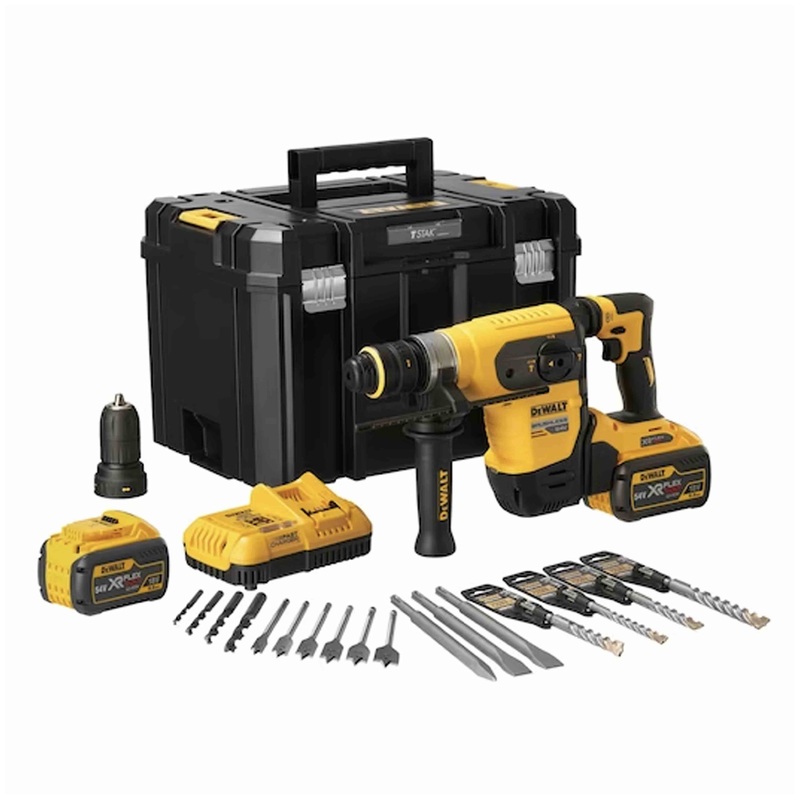 SDS-PLUS 32mm 54V XR FLEXVOLT High Power Hammer Drill in TSTACK CASE in TSTACK CASE and ACCESSORIES - DeWALT - DCH417X2-QW