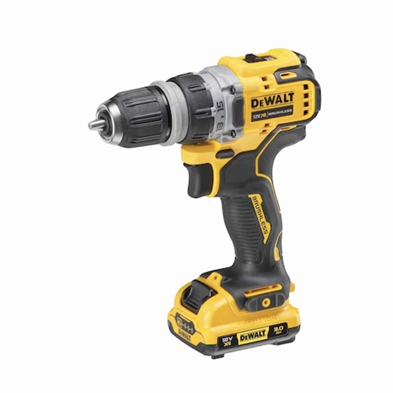 XR 12v drill driver 2 3.0Ah batteries with self-tightening interchangeable chuck and 1/4 F attachment in TSTACK CASE and ACCESSORIES - DeWALT - DCD703L2T-QW