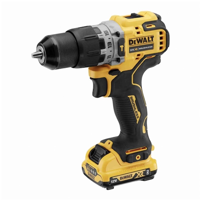 XR 12v Impact Drill Driver 2 x 2.0Ah BRUSHLESS Batteries - Compact in TSTACK CASE and ACCESSORIES - DeWALT - DCD706D2-QW