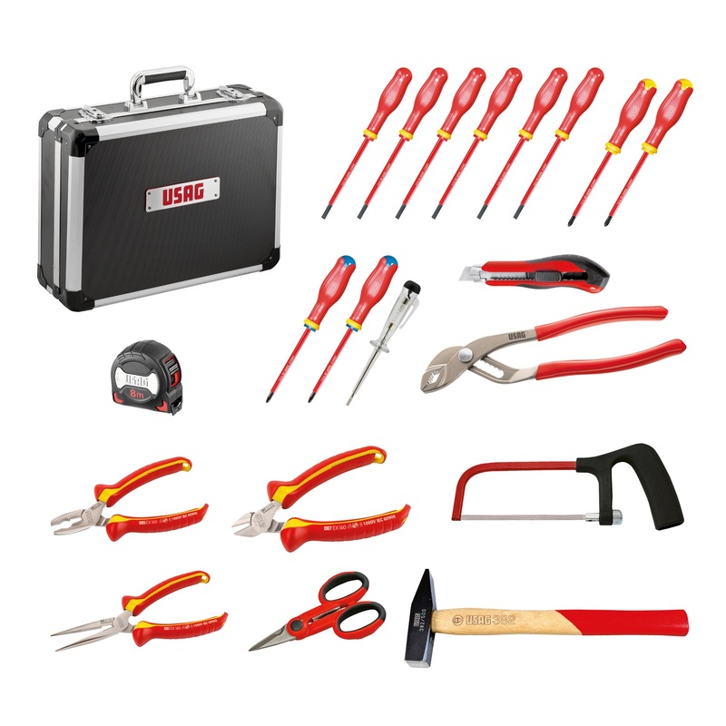 002 TME 20 - Trolley case with ASSORTMENT for ELECTRIC ENGINEERING (20 pcs) - Usag - U00020006