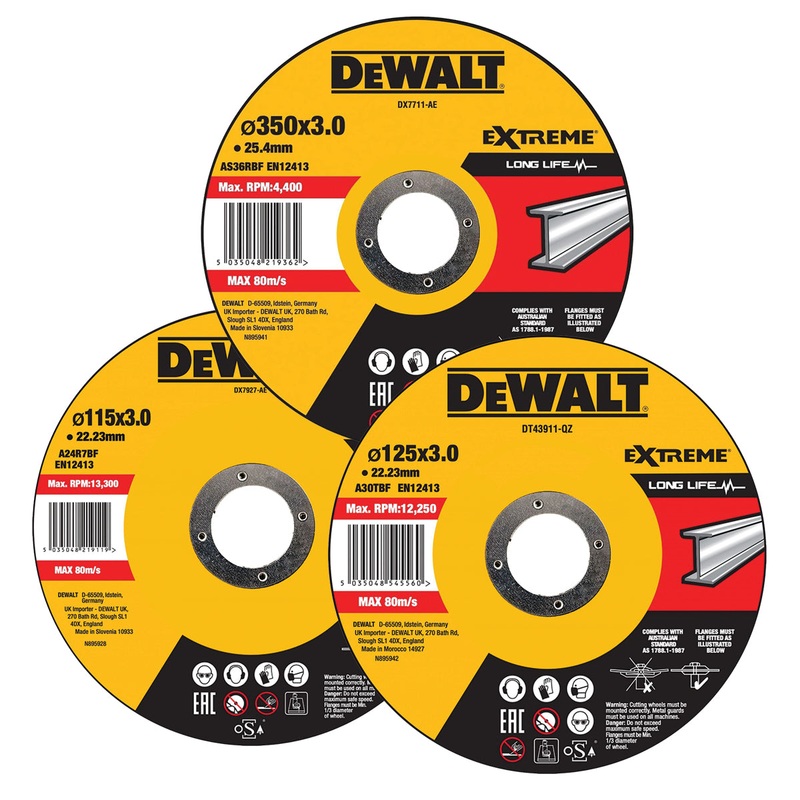 Extreme abrasive disc for METAL cutting - DEPRESSED - DeWALT