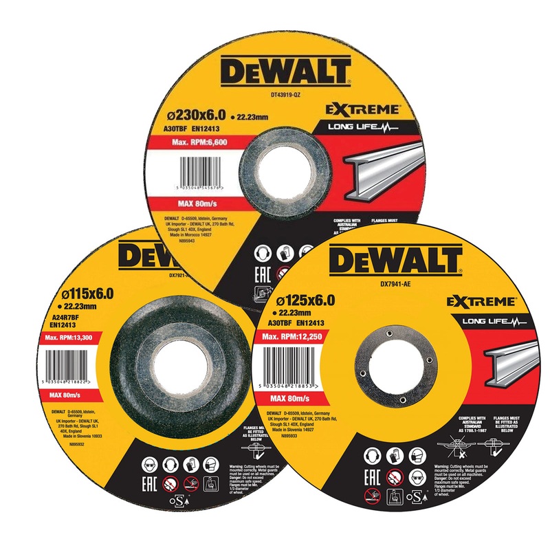 Extreme cutting abrasive disc METAL GRINDING - DEPRESSED - DeWALT