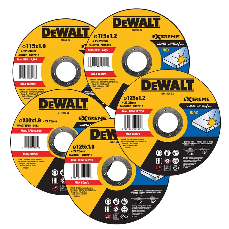 Extreme cutting abrasive disc STAINLESS STEEL - FLAT - DeWALT