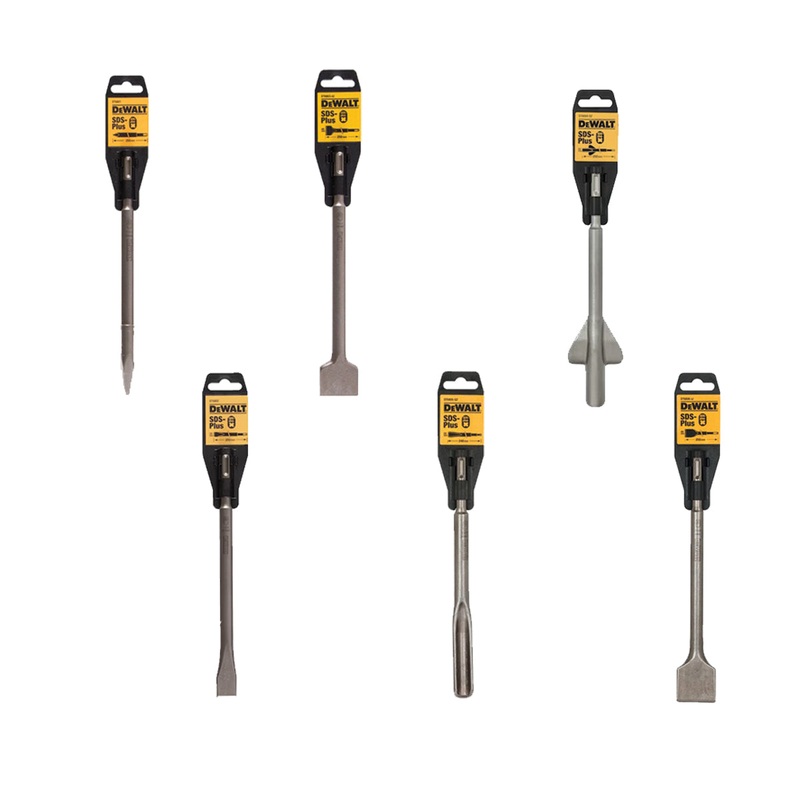 POINT CHISELS, FLAT, SPATULA, CHANNEL, FOR GROOVES AND SDS-PLUS TILES - DeWALT