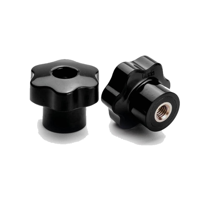 VBX/FP - Six-lobe handwheel with through hole and STAINLESS STEEL SOCKET (Pack of 6) - Gamm