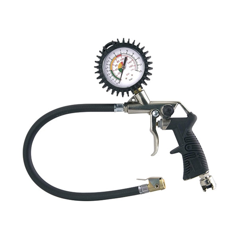 25/D-RB - Inflating guns with rubber ANTI-SLIP and PRESSURE GAUGE 60 - Ani - Compressed air - (Pack of 25) - AH060404