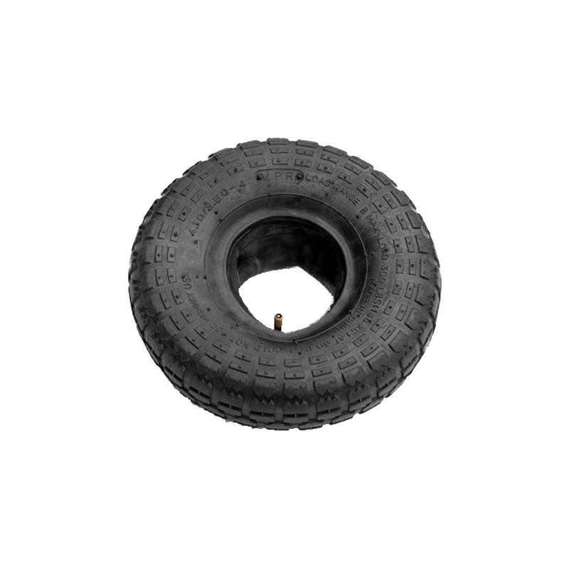 Tire plus inner tube 10x4.10/3.50-4 tread D - Spare SET for pneumatic wheels TROLLEYS