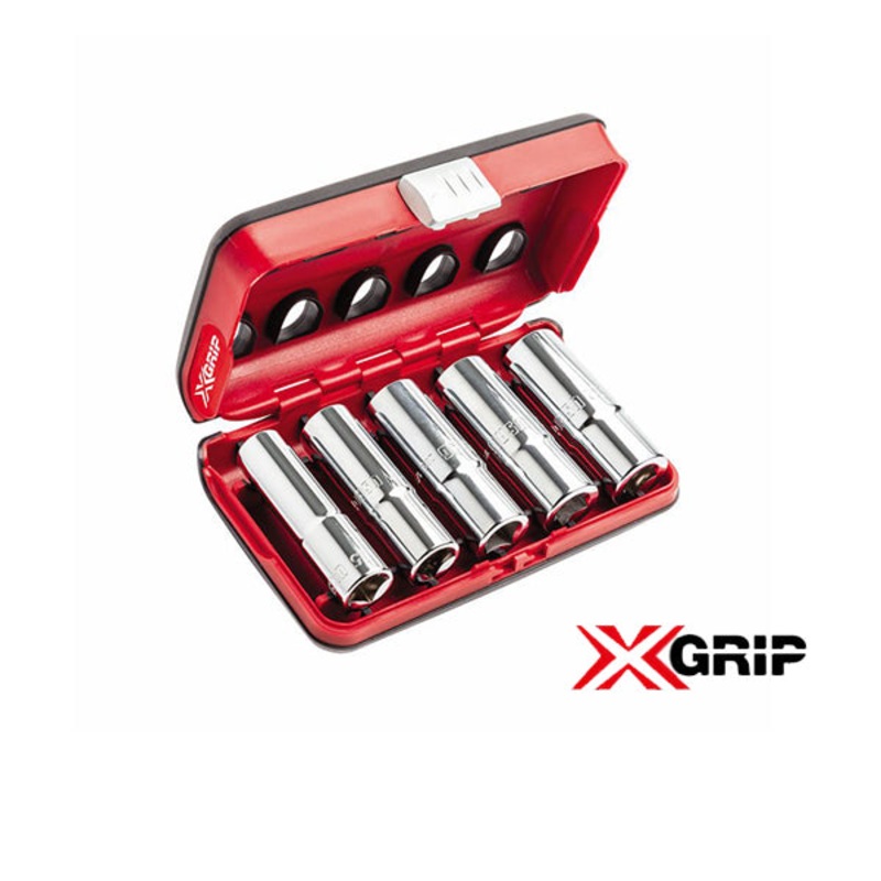 235 1/2 XL/C5 | Assortment in bi-material case with long sockets with special X-Grip hexagonal mouth (5 pcs) | U02353900