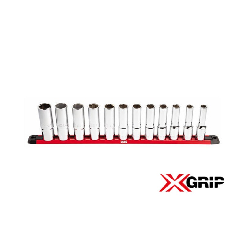 235 1/2 XL/SE12 | Set of 12 socket wrenches with special X-Grip hexagonal socket | U02354101