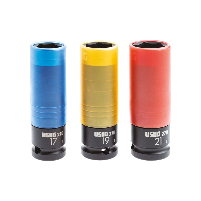 270 | Reinforced socket wrenches for alloy wheels with Teflon protection - Usag