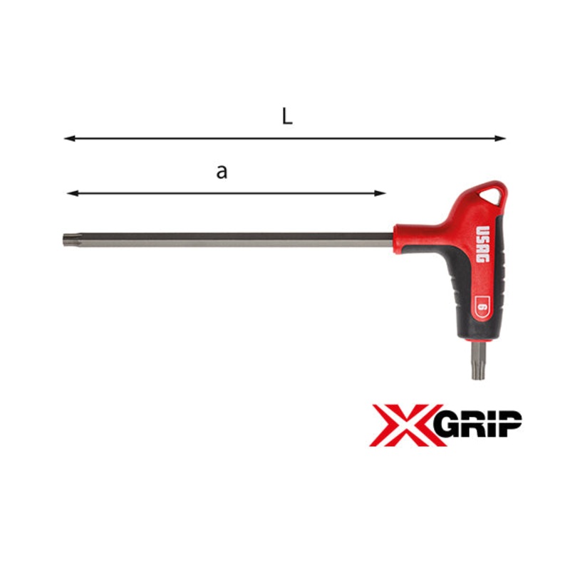 280 HA - Hexagonal male wrench with bi-material handle - Usag