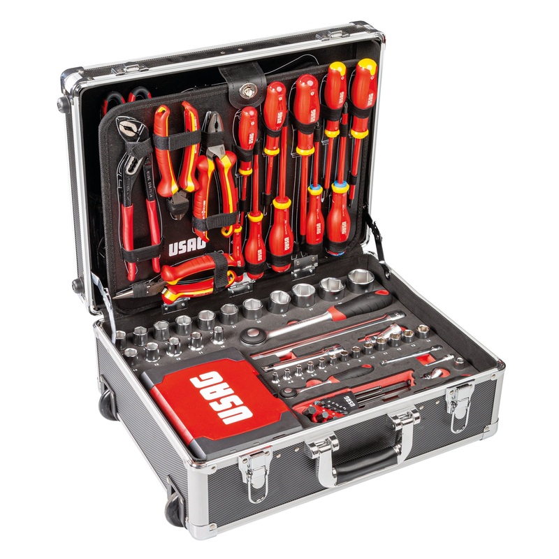002 JTME - Trolley case with ASSORTMENT for ELECTRIC ENGINEERING (181 pcs) - Usag - U00020016