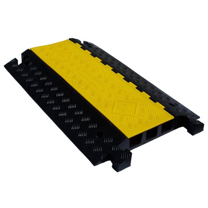 3 CHANNELS x6.5x6.5 cm - Cable passage platform - Cable protection - Safety when passing