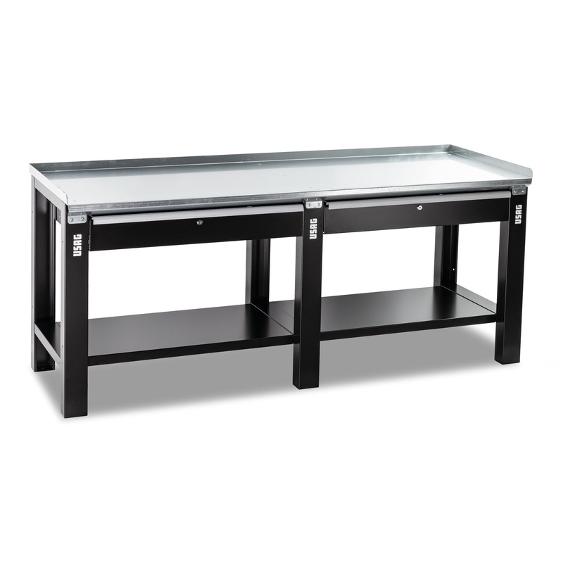 506 TAC - Workbenches with steel top - 1 or 2 drawers - Usag