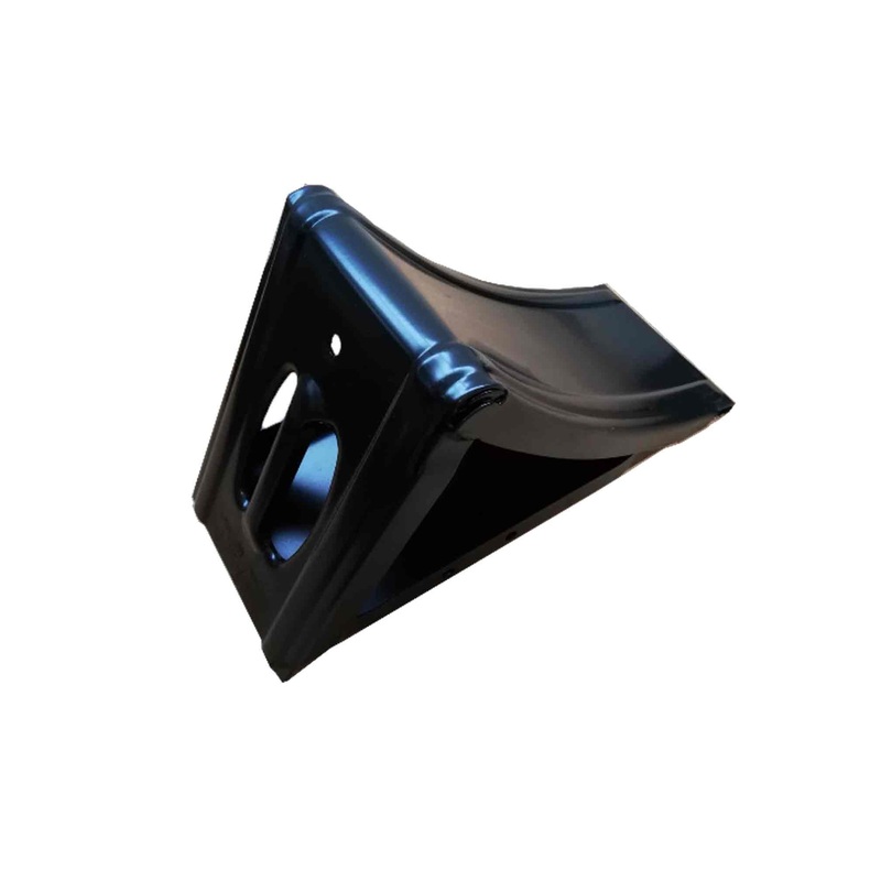 Chocks for heavy commercial vehicles in black painted steel