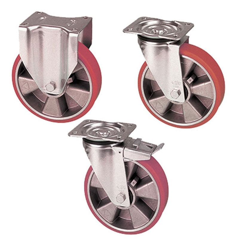 PAS - Wheels with aluminum center and polyurethane coating and support for heavy loads - TROLLEYS - LIFTERS - PALLET TRUCKS