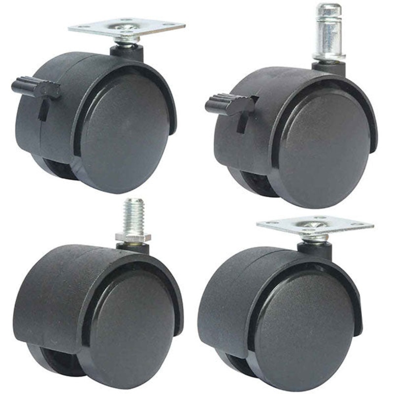Replacement TNYFO casters - Twin polyamide casters (Pack of 10 pieces) FOR FURNITURE