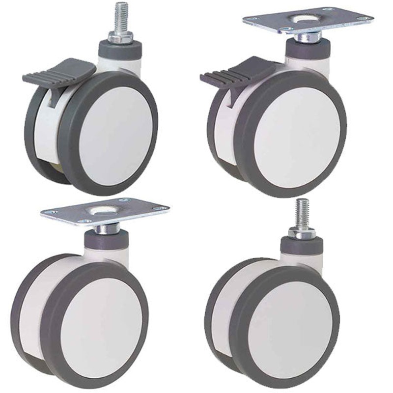 Spare TMEDP casters - Twin wheels in polyamide and tpu - COMMUNITY WHEELS - FURNITURE