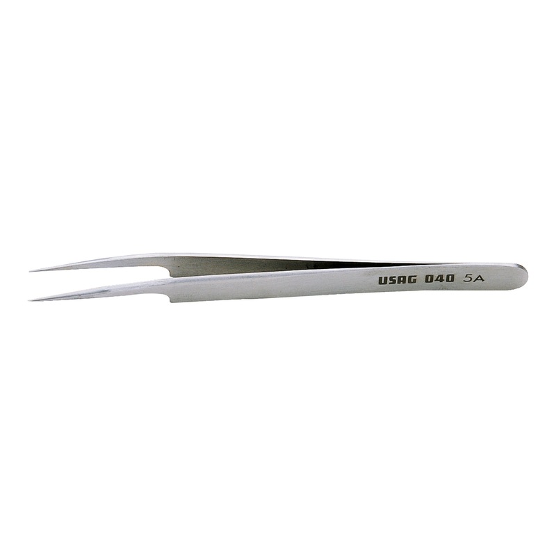 040/5A - Spring tweezers with very fine angled tips - Usag - U00400019