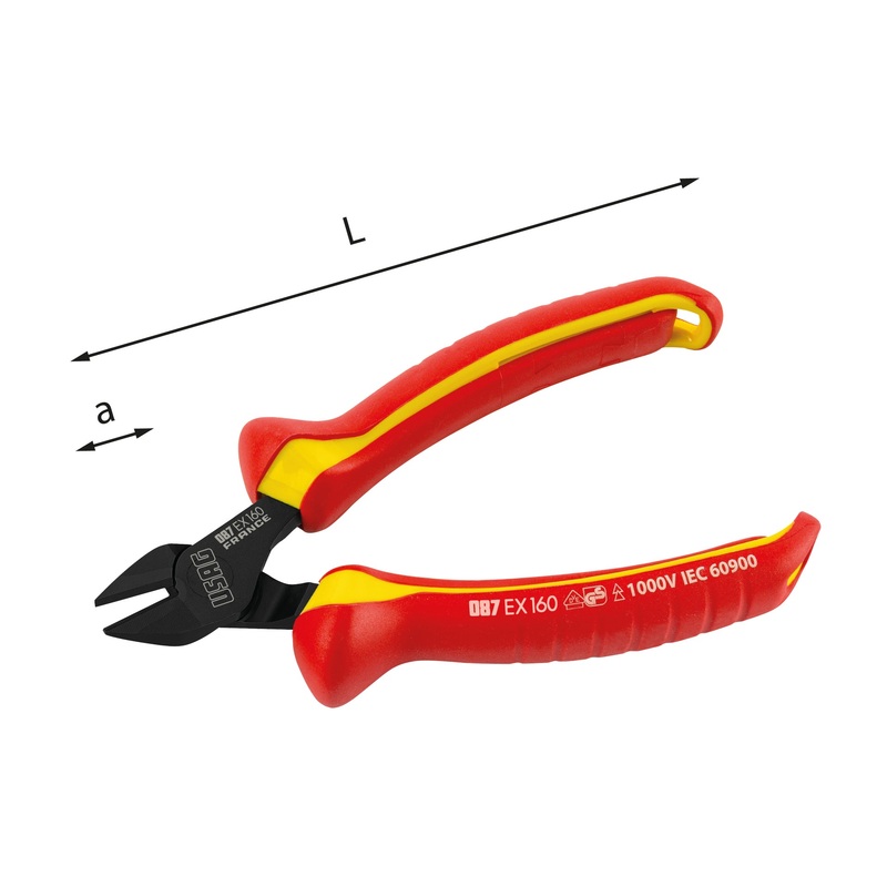 087 EX - Insulated diagonal cutting nippers 1000 v - Usag
