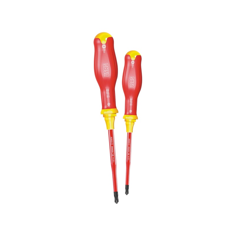 091 DPHB/SE2 - Set of 2 slim screwdrivers for screws with combined head 1000 v - Usag - U00910125