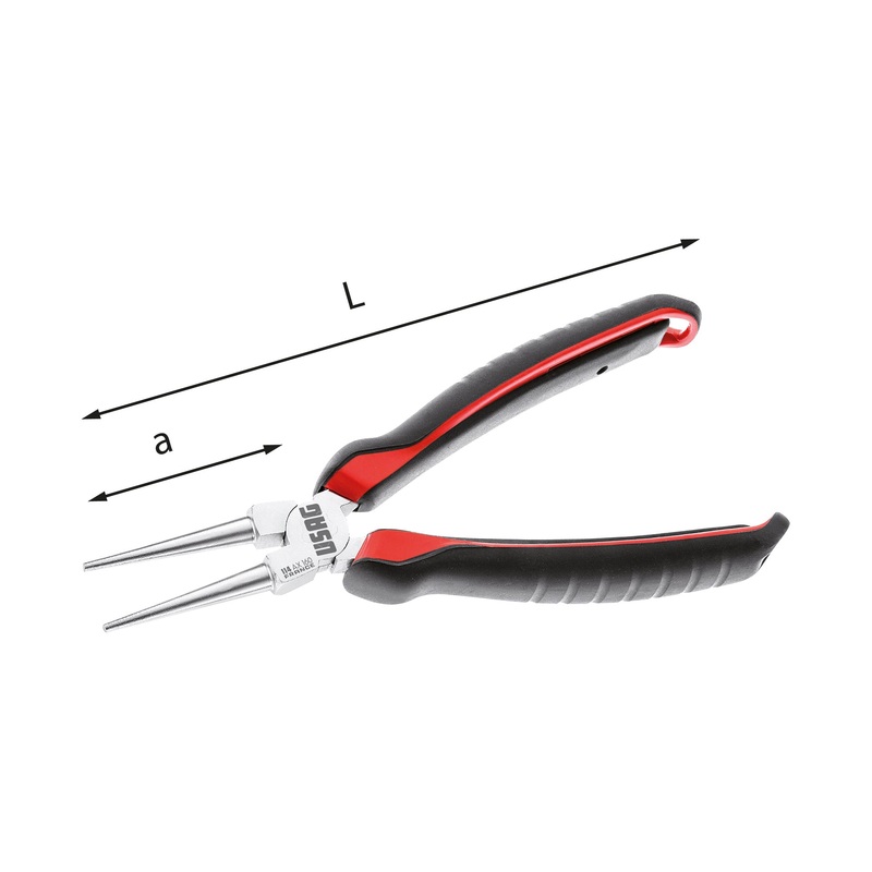 114 AX - Long straight round nose pliers - Usag - U01140100