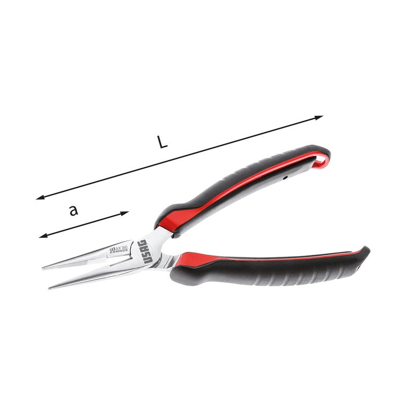 133 AX - Extra long straight needle nose pliers - Usag
