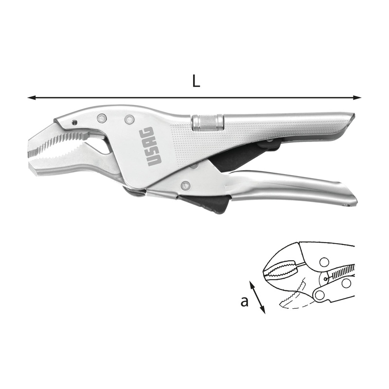 134 A - Self-locking adjustable pliers with concave jaws - Usag - U01340100