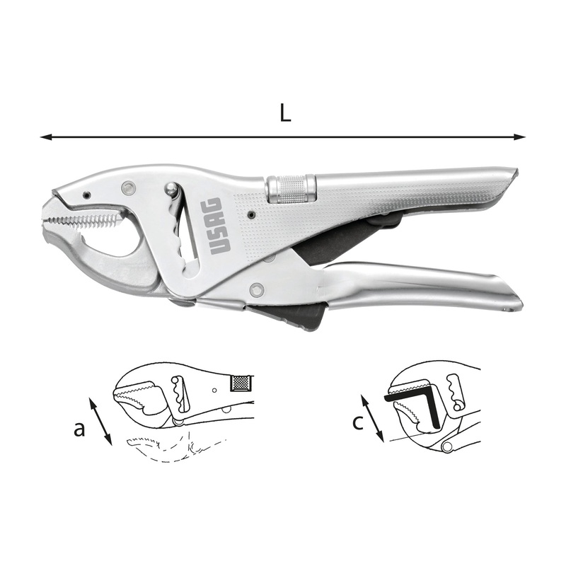 135 A - Self-locking adjustable pliers with short jaws - Usag - U01350505