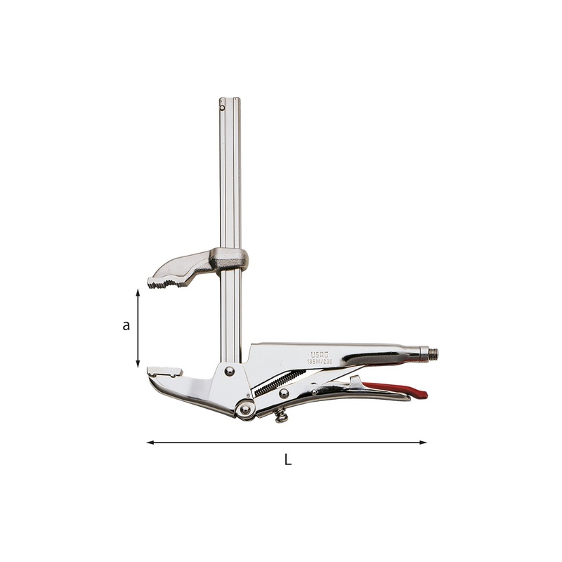 136 M - Adjustable self-locking pliers with movable upper jaw - Usag