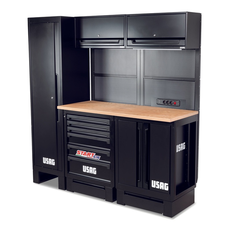 516 SA/CL | Workshop furniture basic station - WOODEN platform - Usag