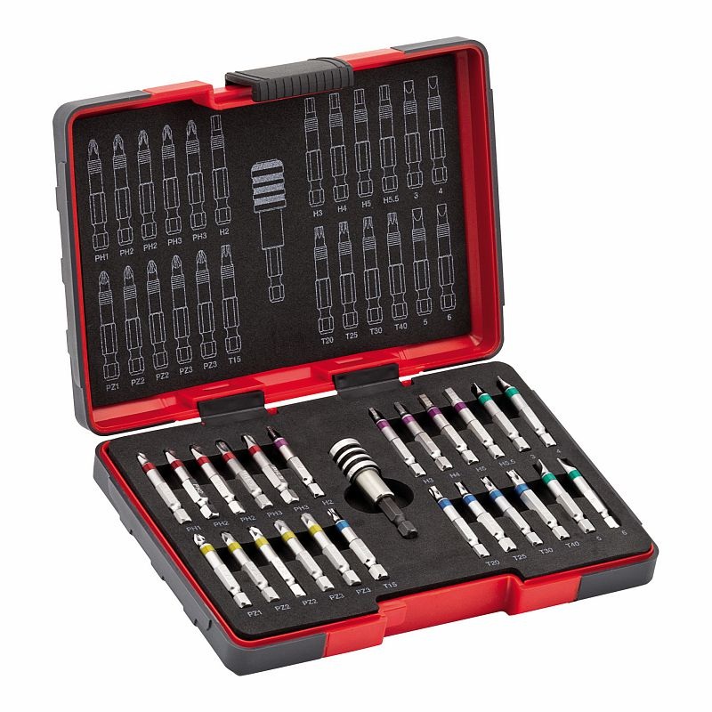 Assortment of long screwdriver inserts (25 pcs) - 1/4" drive | 664 S25 | Usag - U06640111