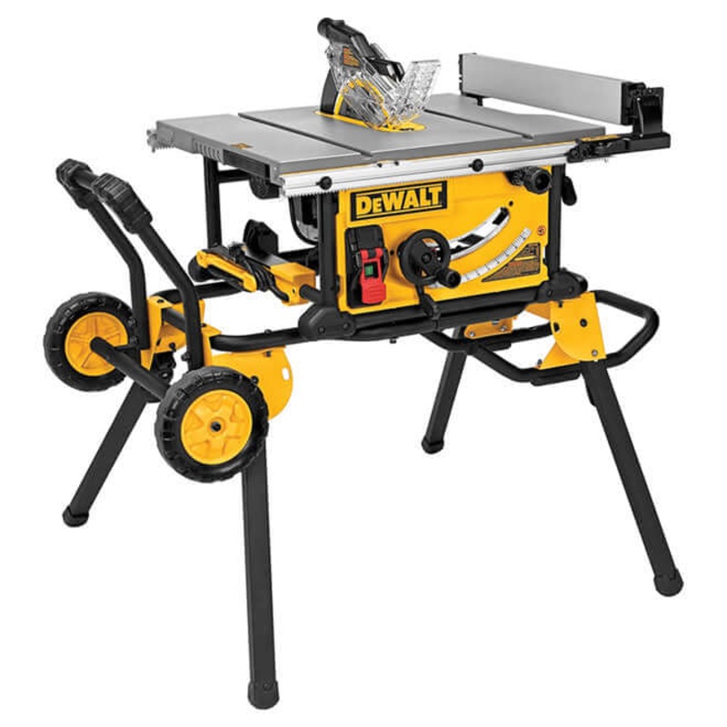 DEWALT DWE7491RS - 10" JOBSITE TABLE SAW 32 - 1/2" (82.5CM) RIP CAPACITY, AND A ROLLING STAND