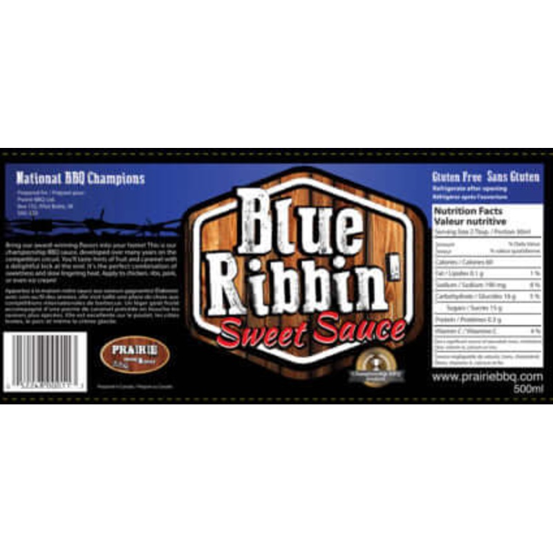 Blue Ribbin' Sweet Sauce - Prairie Smoke & Spice - 500ml