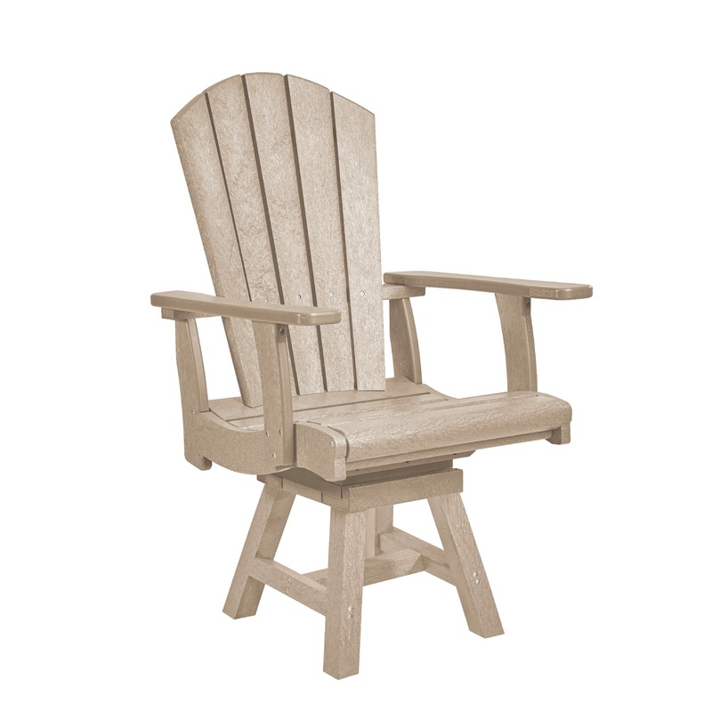 CR Plastics Addy Swivel Dining Arm Chair (Assorted Colours Available) - C15