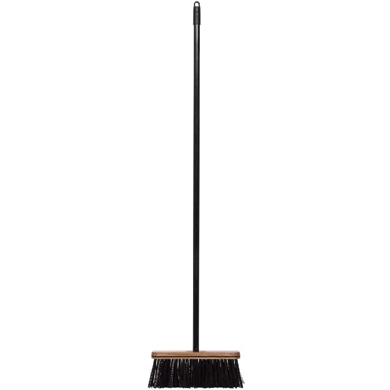 Garant PRO Upright Broom - 12" Stiff Sweep with Steel Handle - 84853