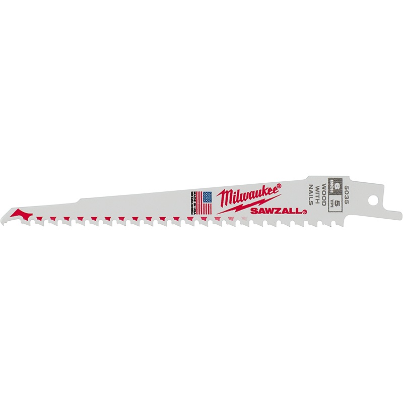 Milwaukee SAWZALL Nail Embedded Wood Blades