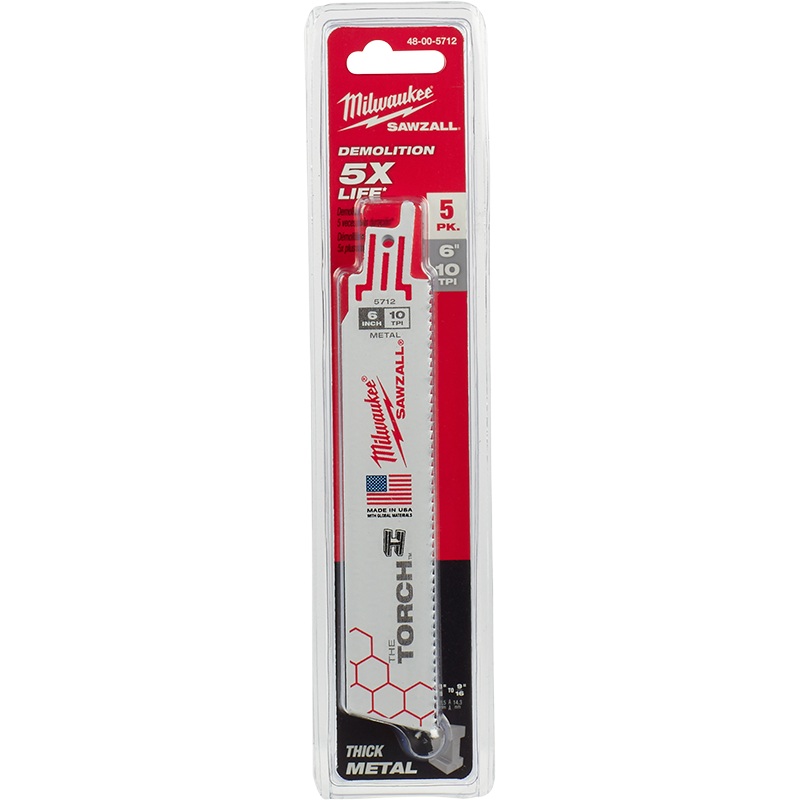 Milwaukee SAWZALL TORCHTM Metal Demolition Blades (Assorted Types Available)