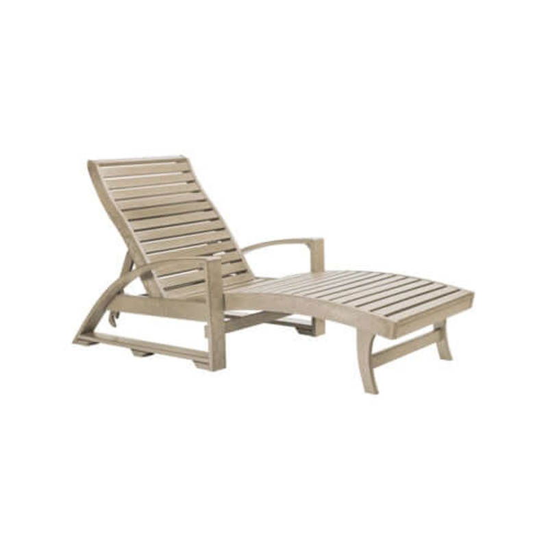 CR Plastics Chaise Lounge with Hidden Wheels (assorted Colours Available) - L38