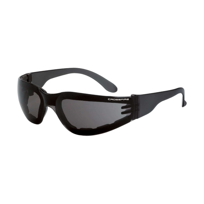 Crossfire Shield CA Foam Lined Safety Eyewear - 554AFCA SMOKE