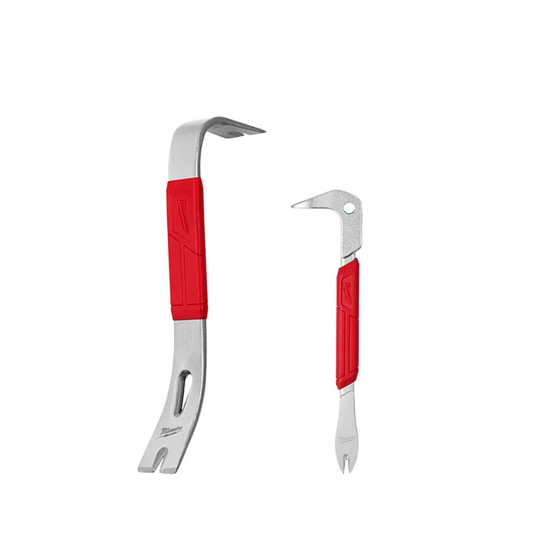 Milwaukee 9" Nail Puller and 12" Pry Bar Set - 48-22-9034A