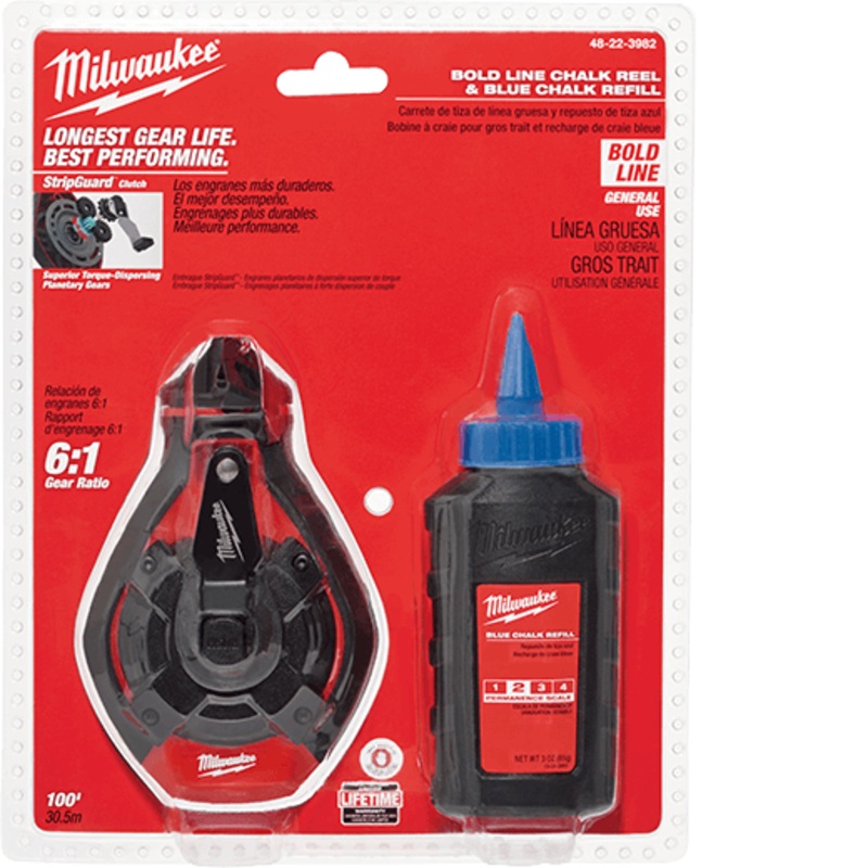 Milwaukee Bold Line Kit with Blue Chalk - 48-22-3982
