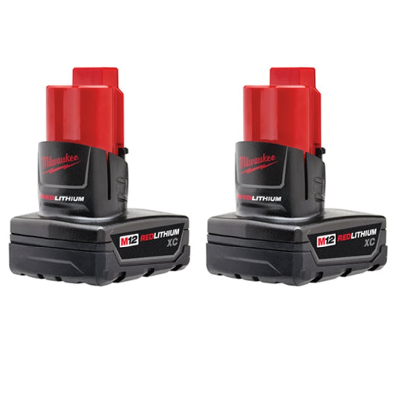 Milwaukee M12 REDLITHIUM XC Battery Two Pack - 48-11-2412
