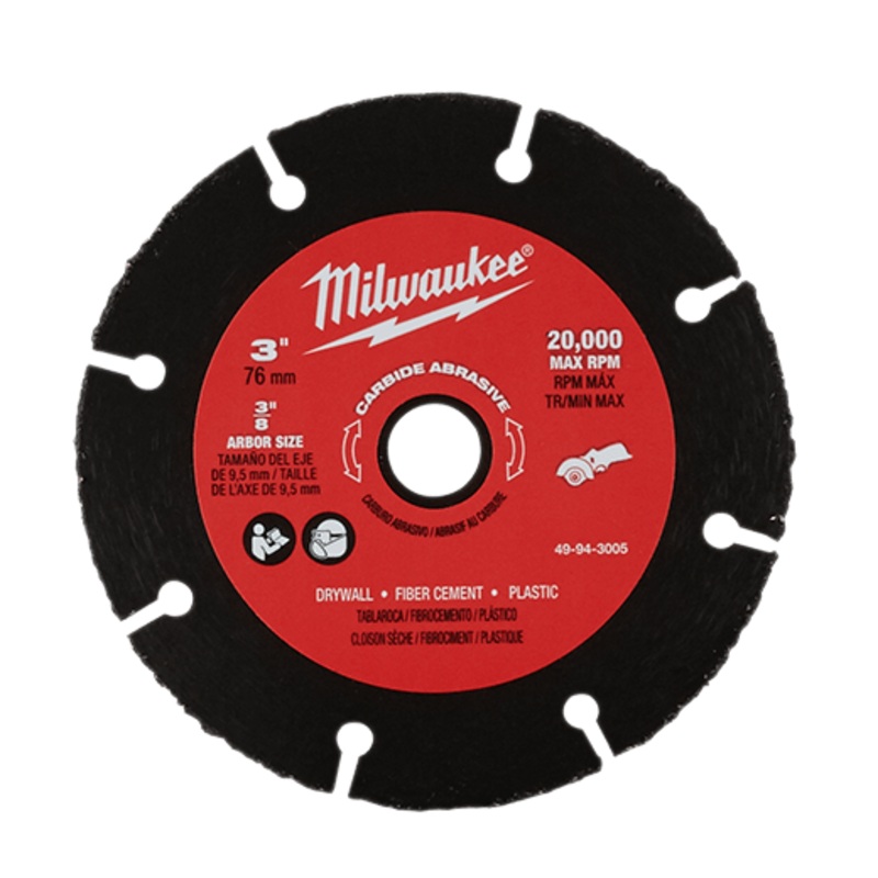 Milwaukee 3" Carbide Abrasive Blade - 49-94-3005
