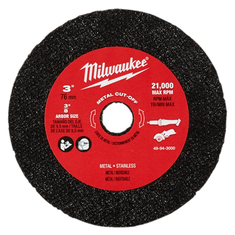 Milwaukee 3" Metal Cut Off Wheel 3PK - 49-94-3000