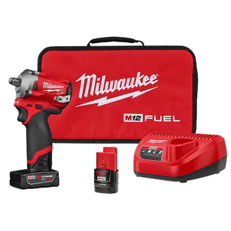 Milwaukee M12 FUEL 1/2" Stubby Impact Wrench (Available as a Bare Tool or in a Kit)