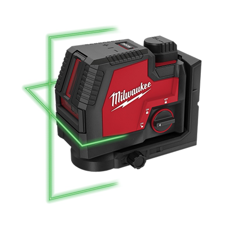 Milwaukee USB Rechargeable Green Cross Line Laser - 3521-21
