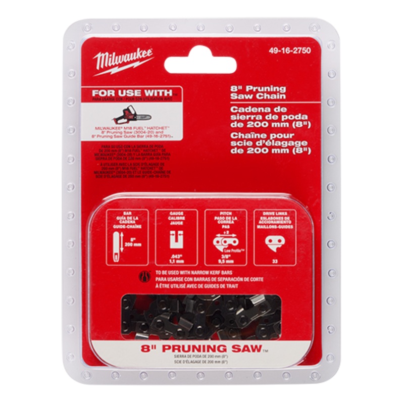 Milwaukee 8" Pruning Saw Chain - 49-16-2750
